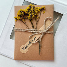 Starry Sky Dried Flower Handwritten Thank You Greeting Card