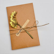 Starry Sky Dried Flower Handwritten Thank You Greeting Card