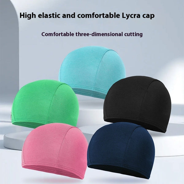 Solid Color High-elastic Fashion Lycra Swimming Cap Product