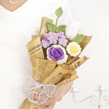 Creative Hand Weaving Knitted Finished Product Wool Flowers Bridal Bouquet